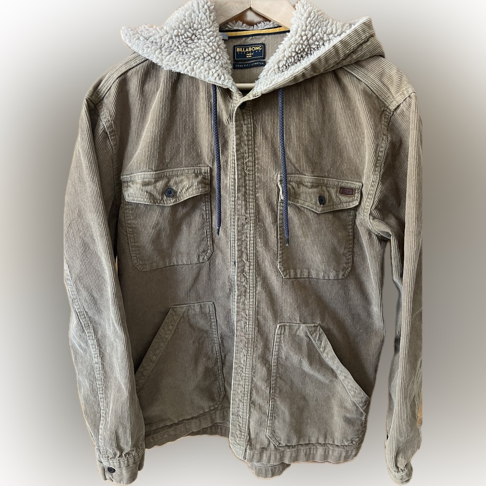 Billabong men’s hooded corduroy jacket